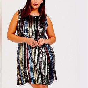 Torrid A-Line Mini Sequin Trapeze Dress 2X NWT